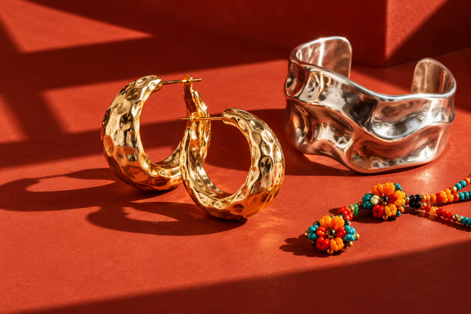 Composición editorial ilustrativa de joyería / Illustrative jewelry campaign image